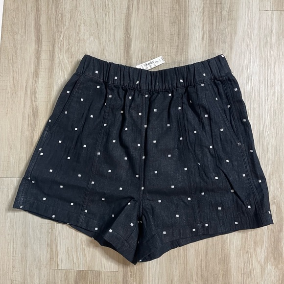 Madewell Jacquard Easy Pull-On Shorts in Square Spot Small - Picture 2 of 6